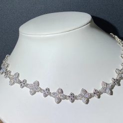 Roberto Coin Princess Flower White Gold Necklace With Diamonds (2)