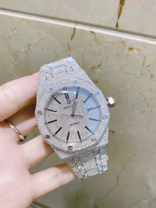 Audemars Piguet Royal Oak Iced Out Bustdown Diamond Stainless Steel Automatic 41mm Watch 15400st (1)