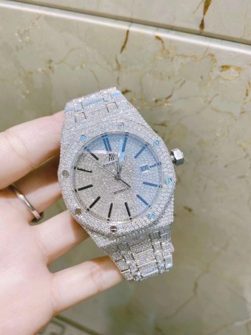 Audemars Piguet Royal Oak Iced Out Bustdown Diamond Stainless Steel Automatic 41mm Watch 15400st (2)