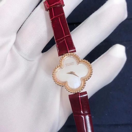 Van Cleef & Arpels Sweet Alhambra watch 18K rose gold Mother-of-pearl VCARO8WS00