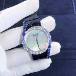 Piaget Limelight Gala Precious White Gold Mother Of Pearl Sapphire Diamond Watch G0a45363 (6)