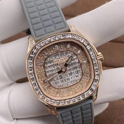 Patek Philippe Aquanaut 5062 450r Luce Haute Joaillerie 18k Rose Gold Diamond Dial (2)