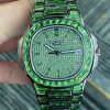 Patek Philippe 5711 18k White Gold Plating Black Full Emerald Bguette