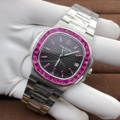 Patek Philippe Nautilus Platinum Ruby Bezel 5711 112p (3)