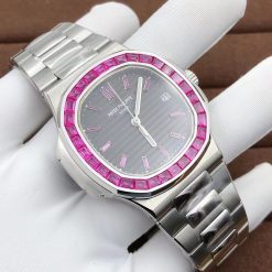 Patek Philippe Nautilus Platinum Ruby Bezel 5711 112p (4)