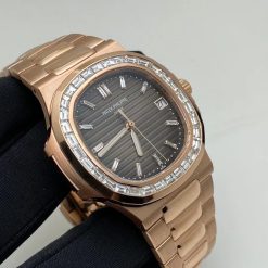 Patek Philippe Nautilus 5723 1r 010 18k Rose Gold Brown Dial Diamond Set Bezel (2)