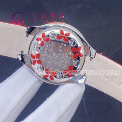 Graff Classic Butterfly Watch Diamond Set Ruby Dial White Gold And Red Alligator Strap 38mm (3)