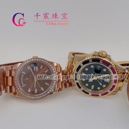 Rolex Day Date 40mm Oyster M228345rbr Rose Gold Brown Dial (10)