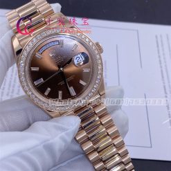 Rolex Day Date 40mm Oyster M228345rbr Rose Gold Brown Dial (2)