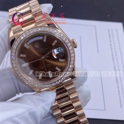 Rolex Day Date 40mm Oyster M228345rbr Rose Gold Brown Dial (3)