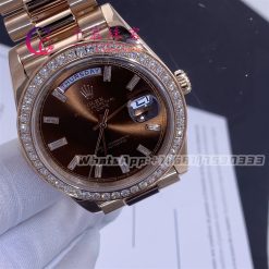 Rolex Day Date 40mm Oyster M228345rbr Rose Gold Brown Dial (8)