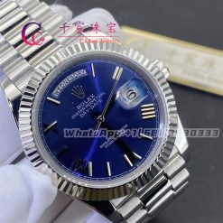 Rolex Day Date 40mm Watch 18k White Gold Blue Dial M228239 0007 (2)