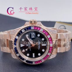 Rolex Gmt Master Ii M126755saru 0003 40mm 18k Everose Gold Black Dial (2)