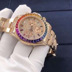 Rolex Cosmograph Daytona Rainbow Rose Gold Pave Diamonds 116595rbow 0002 (8)