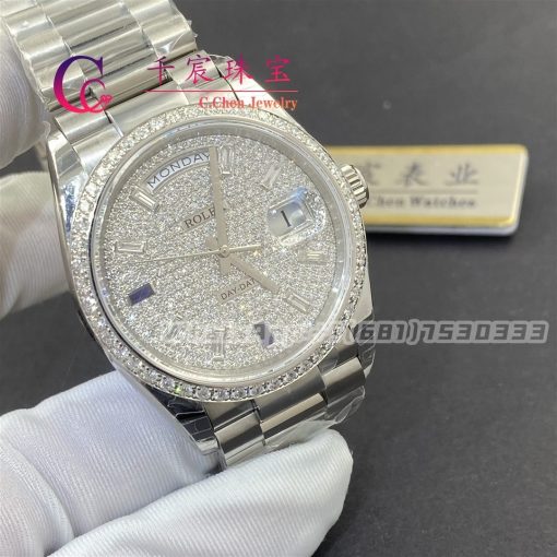 Rolex Day Date 40mm 18k White Gold 228349rbr 0036 (7)