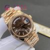 Rolex Day-Date 228235 Rose Gold Chocolate Diamond Dial