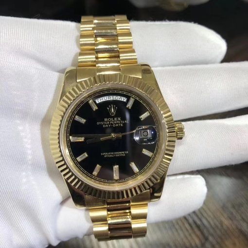 Rolex Day-Date 40 - 228238 Yellow Gold Black Diamond Dial