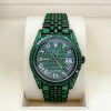 Rolex Datejust 126300 President Green Sapphire Baguette Diamond Men Automatic Watch