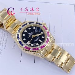 Rolex Gmt Master Ii M126755saru 0003 40mm 18k Yellow Gold Black Dial (14)