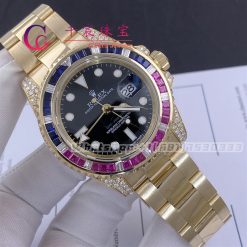 Rolex Gmt Master Ii M126755saru 0003 40mm 18k Yellow Gold Black Dial (16)