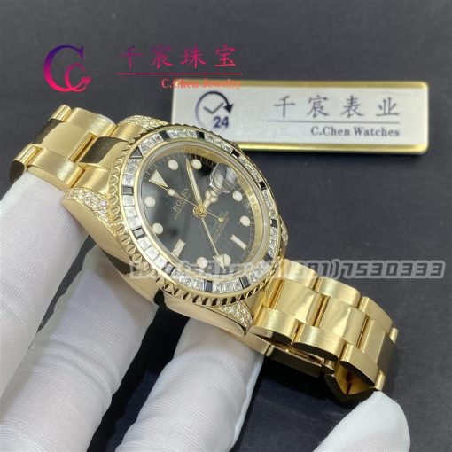 Rolex Gmt Master Ii Oyster Perpetual 18k Yellow Gold 40mm 116758 Sanr (9)