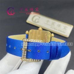 Charles Oudin Pansy Retro Blue Straps Yellow Watch Arabic Style 24mm (2)