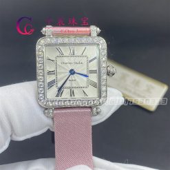 Charles Oudin Pansy Retro Pink Straps Watch Medium 24mm (4)