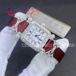 Charles Oudin Pansy Retro Quartz 20mm Silk Diamond Watch With Elements Roman Style (3)