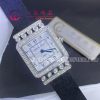 Charles Oudin Pansy Retro 24mm Black Satin Silk Strap And Diamond Watch Arabic Style