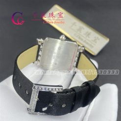 Charles Oudin Pansy Retro 24mm Black Satin Silk Strap And Diamond Watch Roman Style (8)