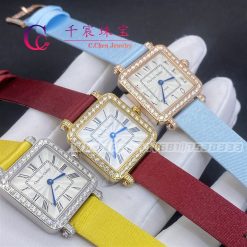 Charles Oudin Pansy Retro With Pearls Watch Medium Yellow Straps 24mm (6)