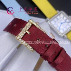 Charles Oudin Pansy Retro Maroon Straps Yellow Watch Roman Style 24mm (5)