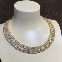 Van Cleef Arpels Snowflake Necklace Yellow Gold Diamond Vcaro3rr00 (4)