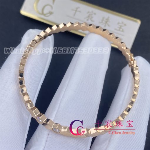 Chaumet Bee My Love Half Pave Diamond Bracelet In Rose Gold 083433 (3)