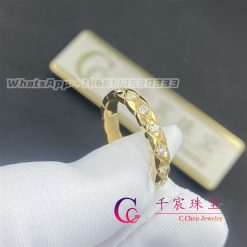 Chanel Coco Crush Ring Quilted Motif Mini Version Yellow Gold Diamonds J11872 (4)