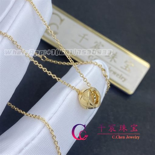 Chanel Coco Crush Necklace Quilted Motif 18k Yellow Gold J12305 (3)