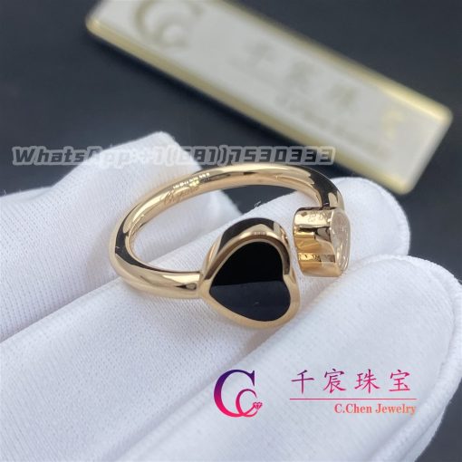 Chopard Happy Hearts Ring Rose Gold Onyx 829482-5200