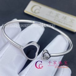 Chopard Happy Hearts Bangle White Gold Onyx 857482 1200 (6)