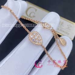 Boucheron Serpent Bohème Bracelet S Motif In 18k Rose Gold JBT00602M