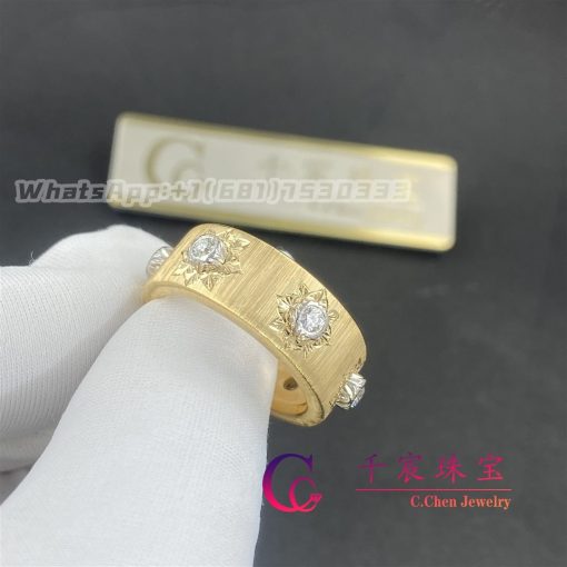 Buccellati Diamond Yellow Gold Wedding Band Ring