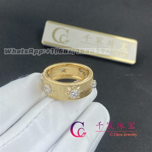 Buccellati Diamond Yellow Gold Wedding Band Ring (4)