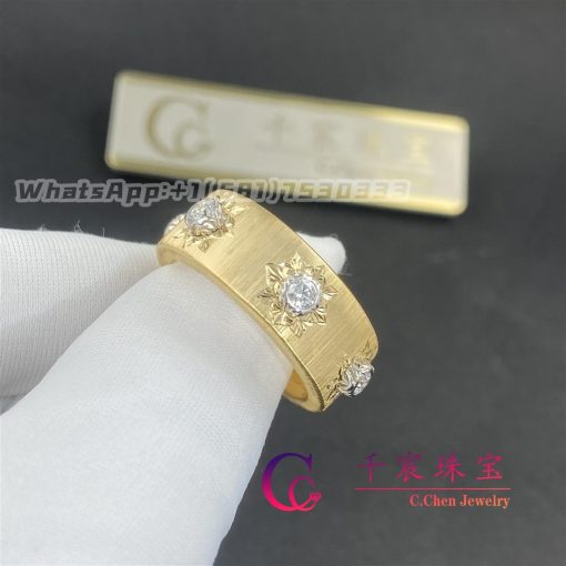 Buccellati Diamond Yellow Gold Wedding Band Ring (6)