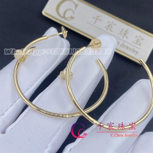 Cartier Juste Un Clou Earrings Yellow Gold Diamonds B8301225 (3)