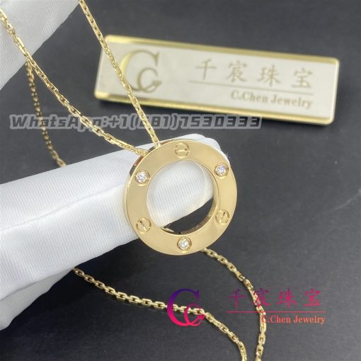 Cartier Love Necklace In 18K Yellow Gold And 3 Diamonds B7014500