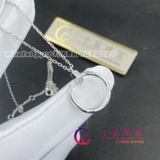 Cartier Juste Un Clou Necklace In 18k White Gold And Diamonds B7224892 (2)