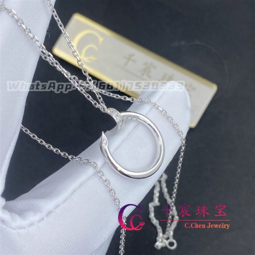 Cartier Juste Un Clou Necklace In 18k White Gold And Diamonds B7224892 (3)