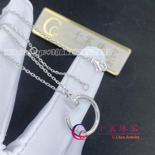 Cartier Juste Un Clou Necklace In 18k White Gold And Diamonds B7224892 (4)