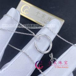 Cartier Juste Un Clou Necklace In 18k White Gold And Diamonds B7224892 (5)