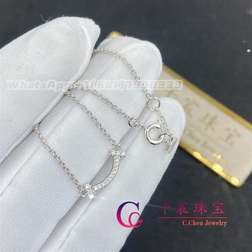 Tiffany T Smile Bracelet In White Gold With Diamonds (4)