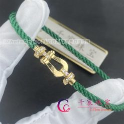 Fred Force 10 Bracelet 18k Yellow Gold And Diamonds Medium Model Emerald Cable 0b0070 6b1087 (1)